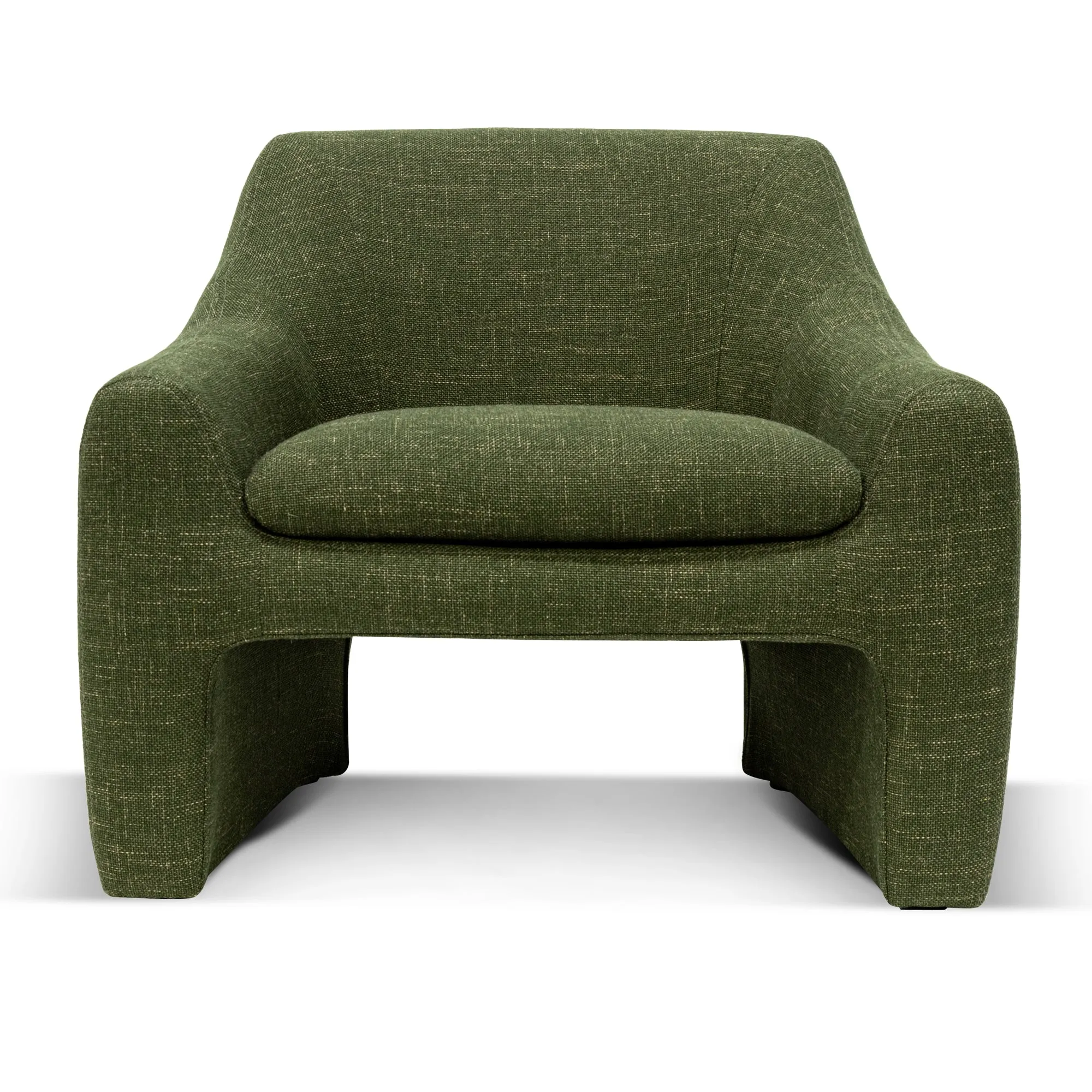 Rubin Fabric Armchair - Khaki Green