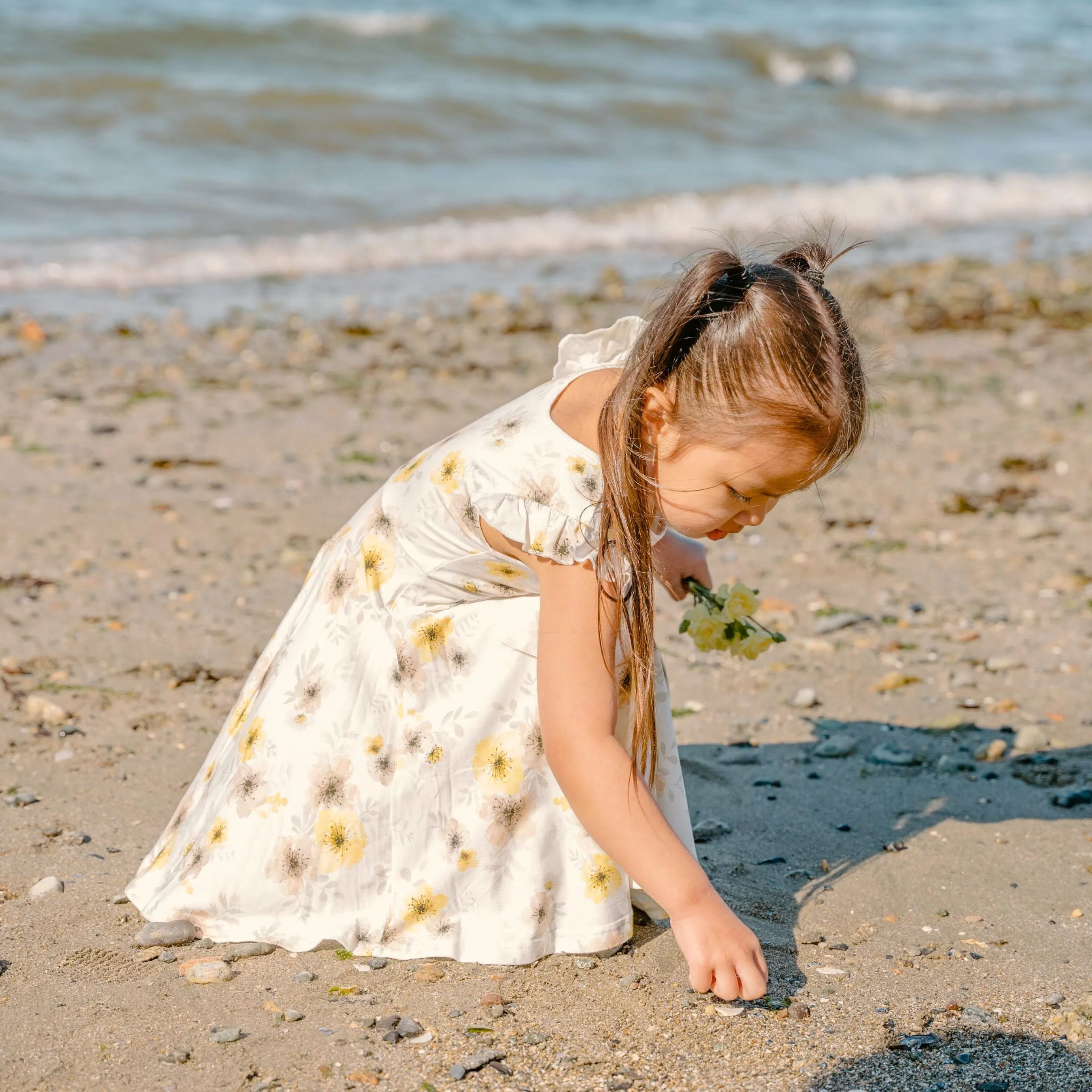 Ruffled Sleeves Twirl Dress - Sunny Meadow