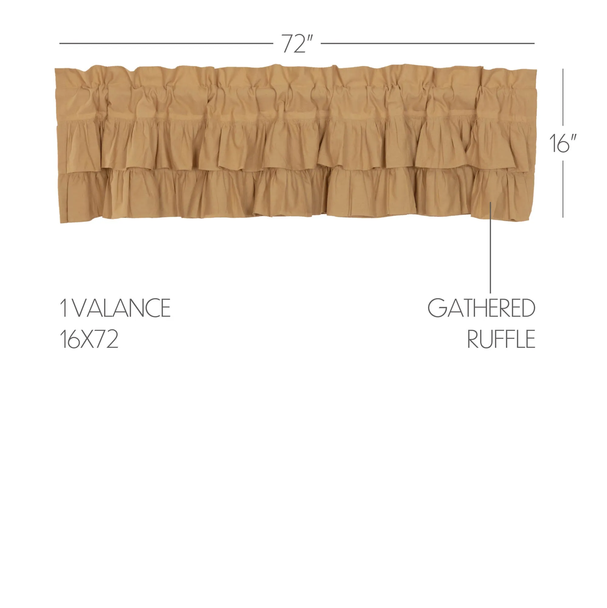 Simple Life Flax Ruffled Valance