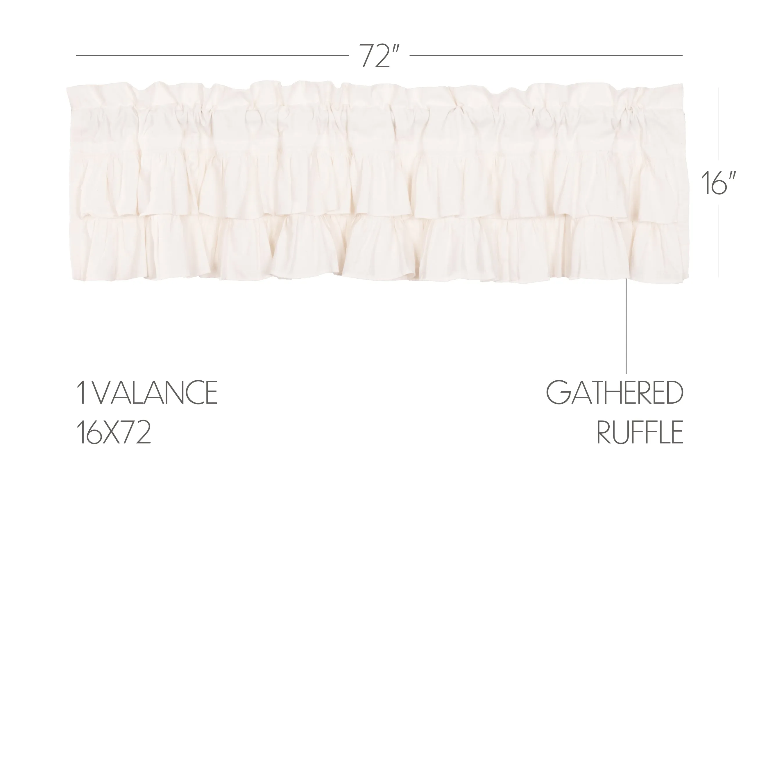 Simple Life Flax Ruffled Valance