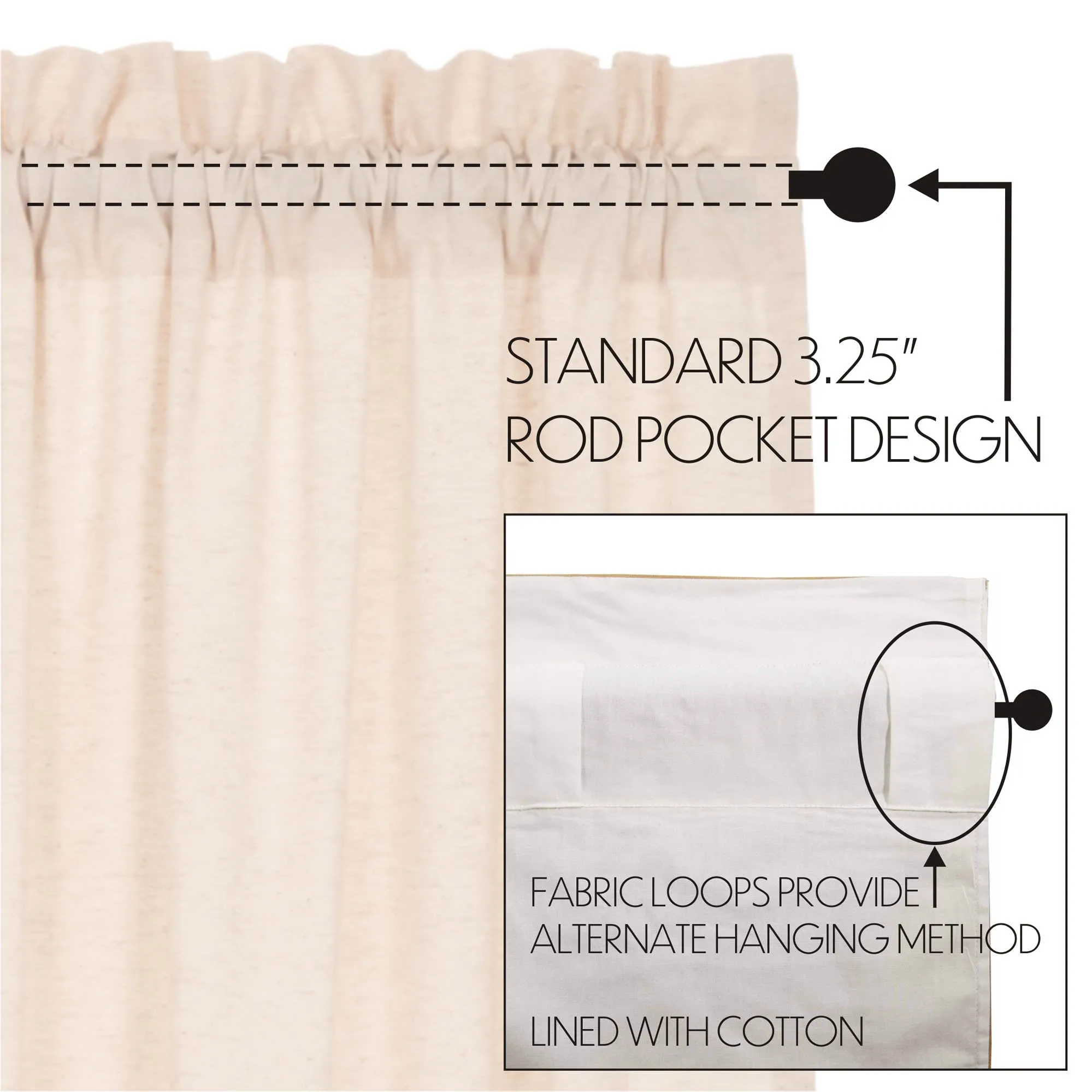 Simple Life Flax Ruffled Valance