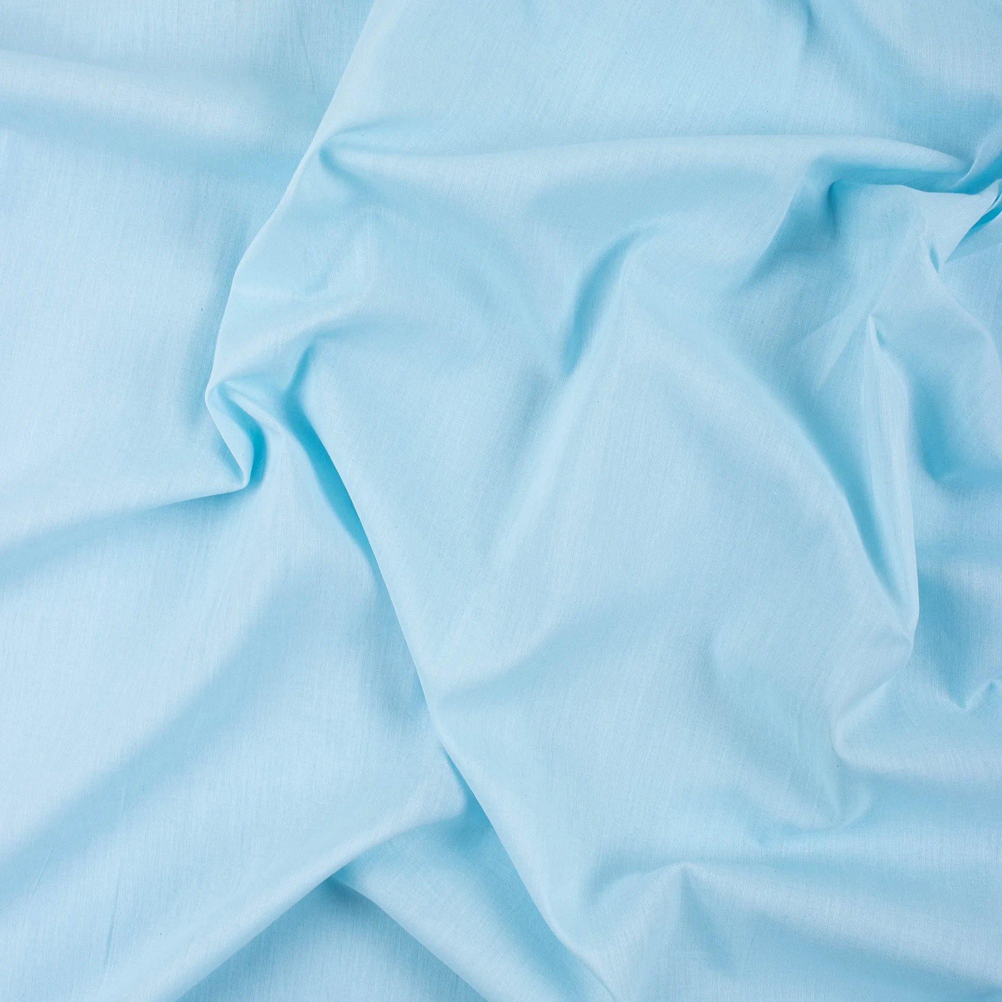 Sky Blue Solid 100% Dyed Plain Cloth Fabric