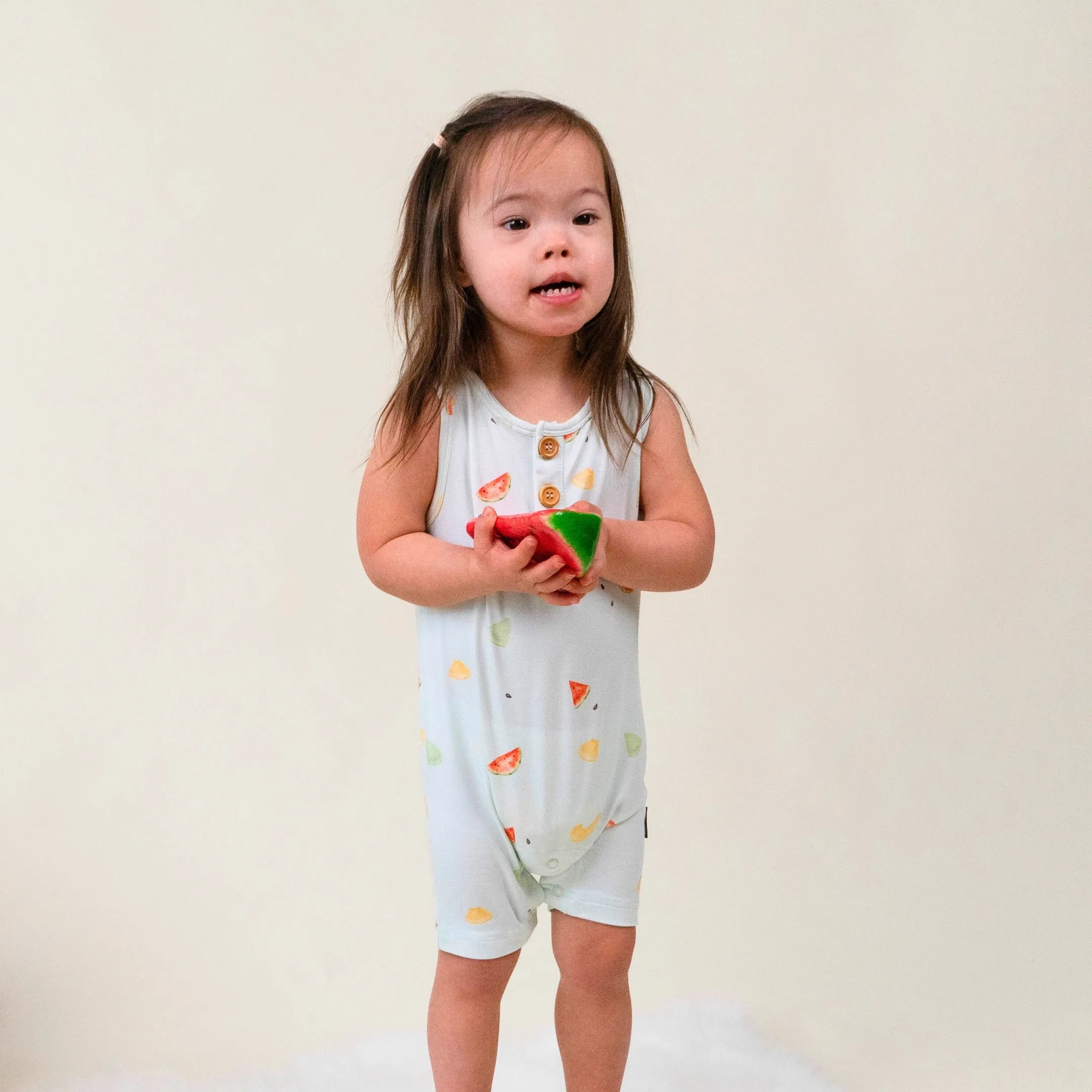 Sleeveless Shortall Romper - Melons