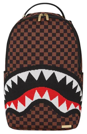 Sprayground Knit Sharks In Paris 2.0 DLX In Brown Black For Unisex