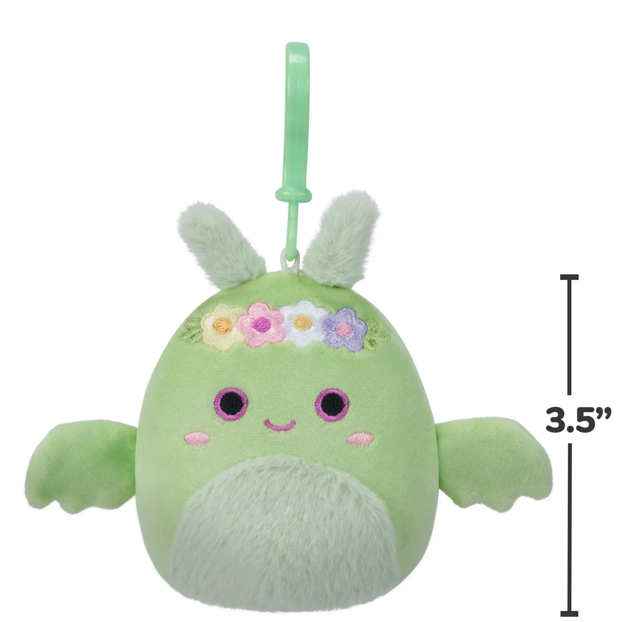 Squishmallows 3.5 Inch Plush Clip-On Tove The Mint Green Mothman