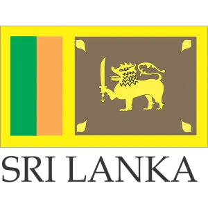 Sri Lanka Embroidered Flag Badge