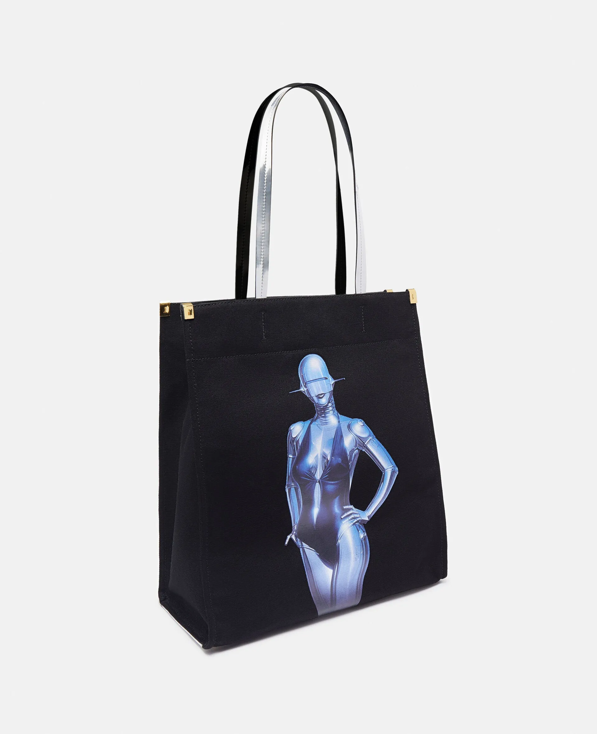 Stella McCartney   Sorayama Sexy Robot Graphic Organic Cotton Canvas Tote Bag