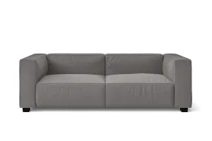 Taranto 2 Seater Sofa Grey Linen Fabric