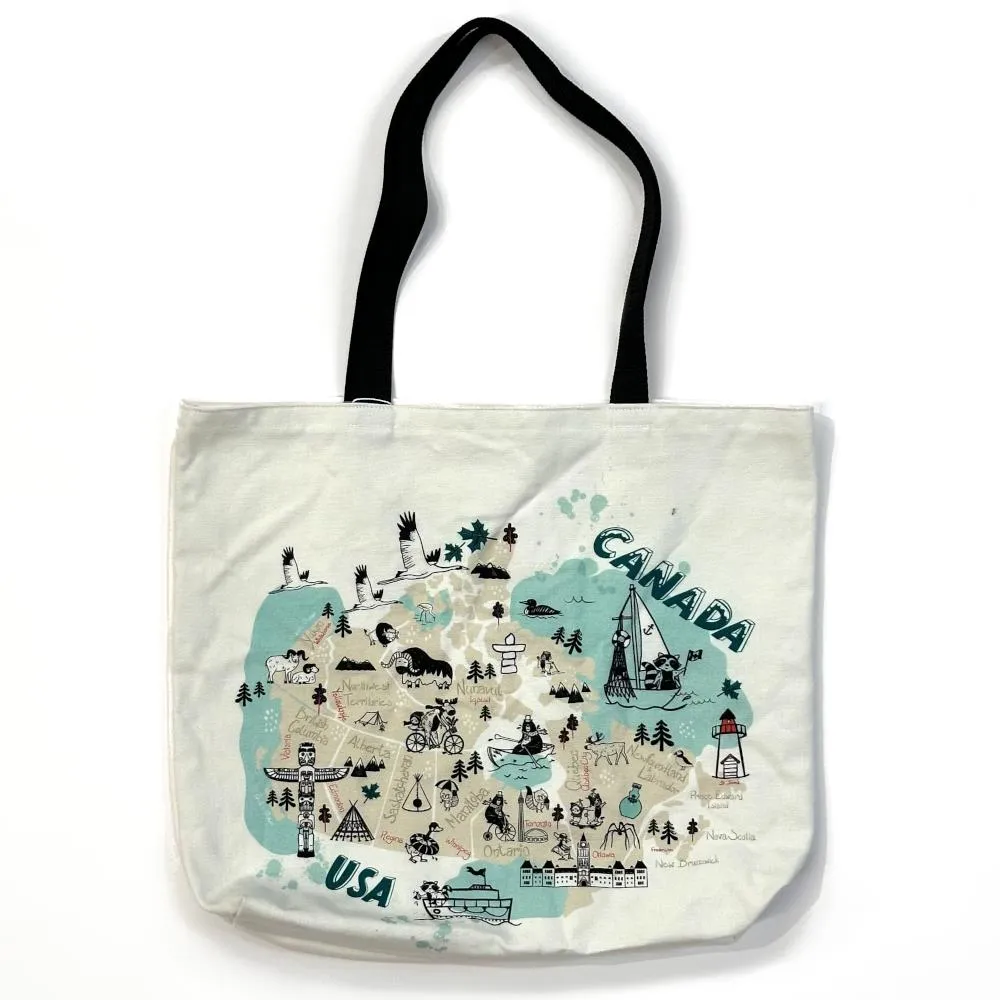 The Doodle Diary Tote Bag - Canada Map