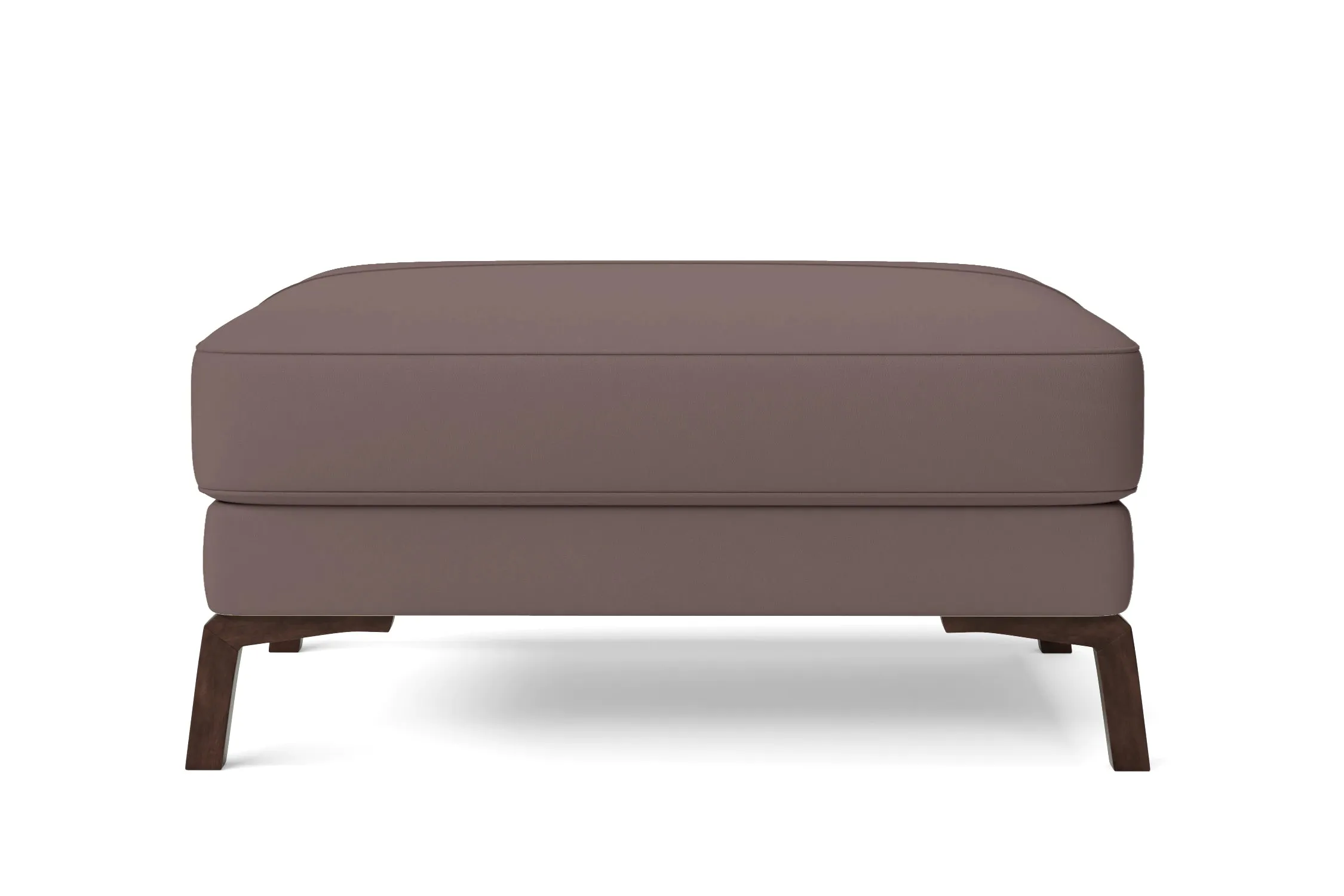 Turin Ottoman Rose Taupe Leather