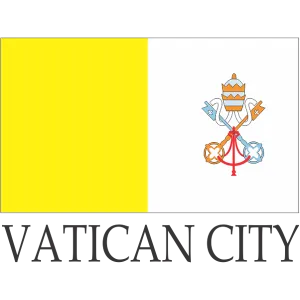 Vatican City Embroidered Flag Badge