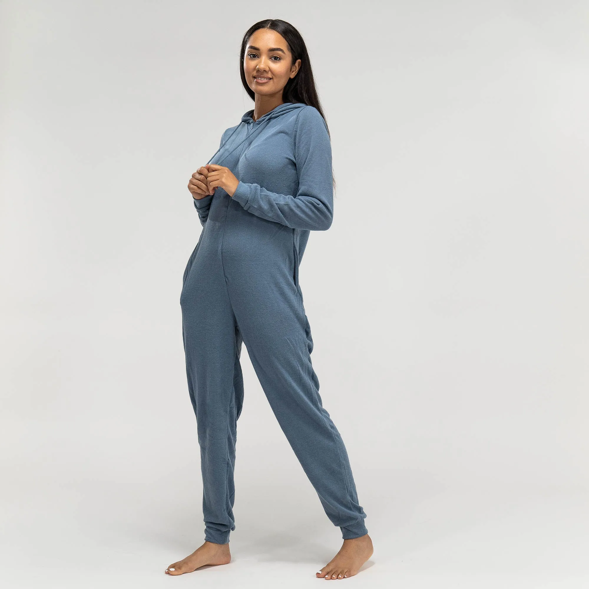 Women's Blue Jersey Onesie