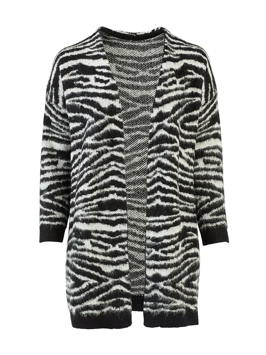 Zebra Print Cozy Cardigan